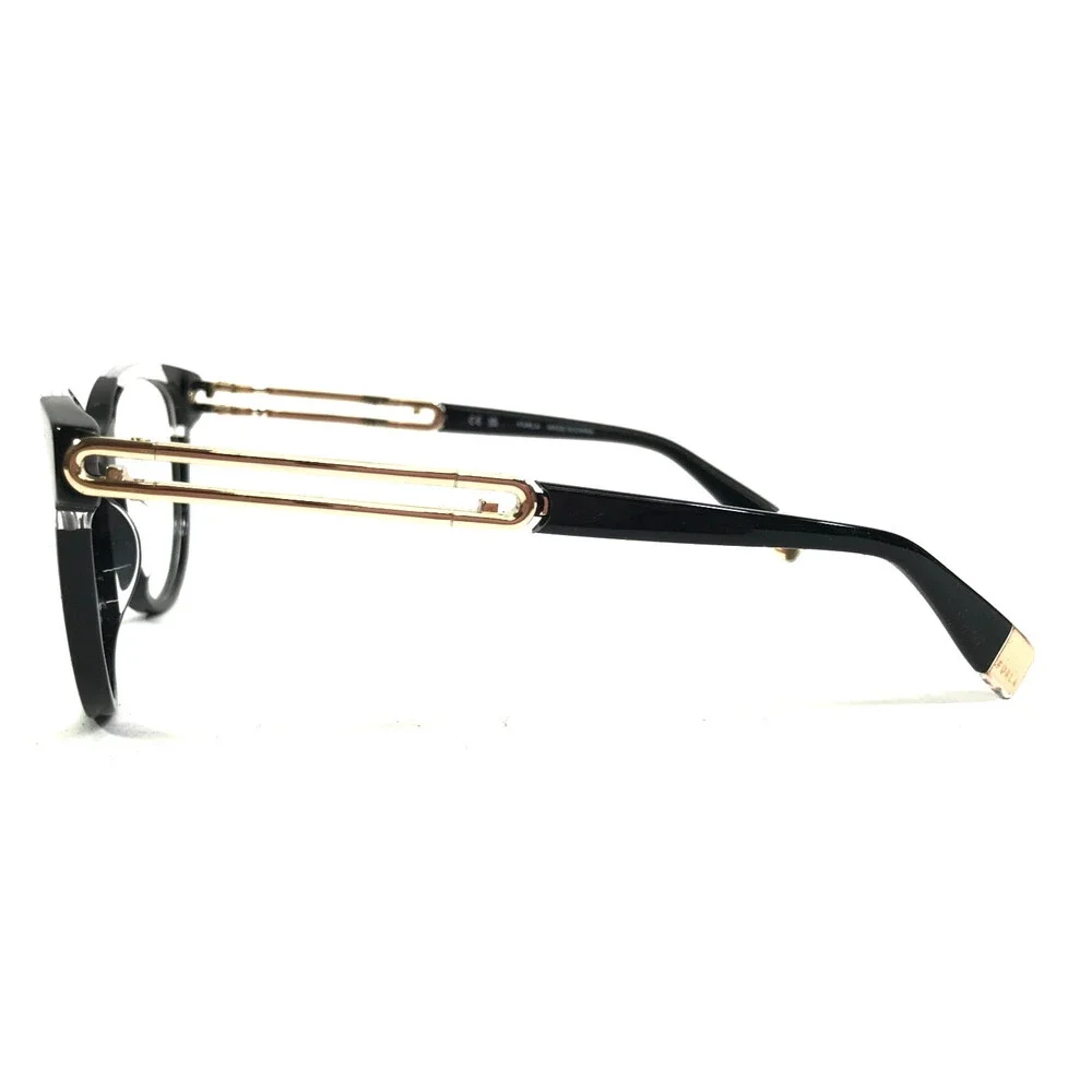Furla Eyeglasses Frames VFU672 COL.0700 Black Clear Cat Eye Full Rim 51-19-135